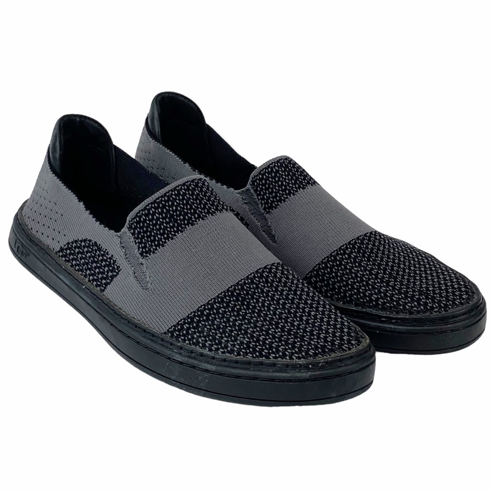 UGG Sammy Slip On Shoe Women’s Size 7.5 Black Grey Knit Upper